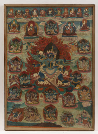 Sechs Thangkas mit Darstellungen des Avalokiteshvara, Hayagriva, Padmasambhava u. a. - Foto 4