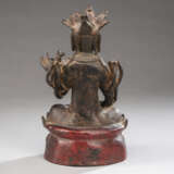 Bronze des Guanyin auf einem Lotos - photo 2