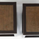 Paar quadratische Beistelltische mit eingelegten Steinplatten - фото 4