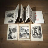 Kleines Leporello-Album mit sechs Landschaftsdarstellungen und drei einzelne Blätter - photo 1