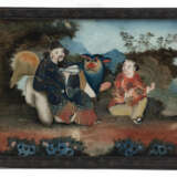 Drei Hinterglasmalereien mit jeweils einem Unsterblichen mit Diener - фото 4