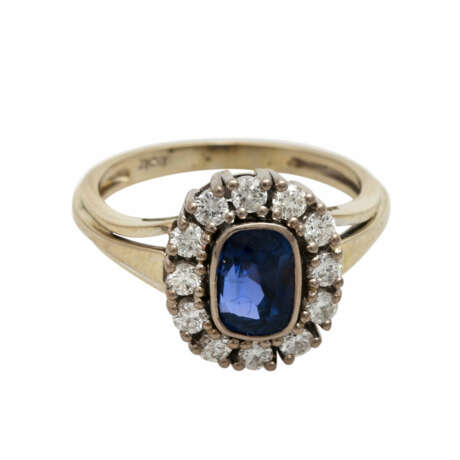 Ring mit einem blauvioletten Saphir, ca. 1,3 ct, - фото 1