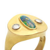 Ring mit 1 schwarzen Opal, oval, - Foto 1