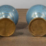 Paar kugelförmige Deckelgefäße mit Cloisonné-Drachendekor - Foto 4