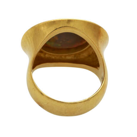 Ring mit schwarzem Opal, oval, - photo 4
