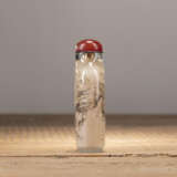 Innen bemalte Glas-Snuffbottle mit Darstellung von Insekten und Fischen - photo 3