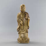 Figur eines Mönchs aus Speckstein mit Gebetskette - Foto 1