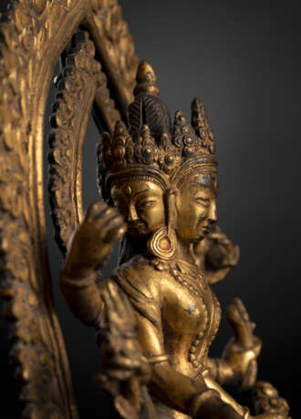 Feuervergoldete Bronze der Mahalakshmi - photo 3