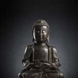 Große Bronze des sitzenden Buddha Shakyamuni - photo 1