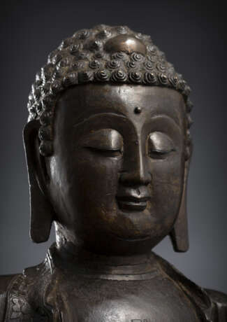 Große Bronze des sitzenden Buddha Shakyamuni - Foto 4