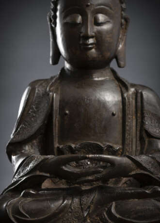 Große Bronze des sitzenden Buddha Shakyamuni - Foto 5