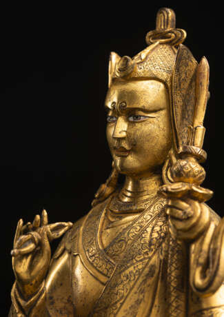 Feuervergoldete Bronze des Padmasambhava - photo 4