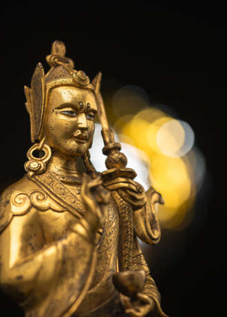 Feuervergoldete Bronze des Padmasambhava - photo 7