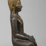 Bronze des Buddha mit Lackfassung und Vergoldung - photo 6