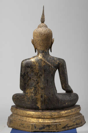 Bronze des Buddha mit Lackfassung und Vergoldung - Foto 7