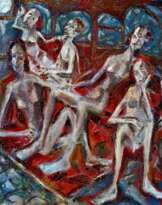 Huile sur toile, Свободная живопись, жанровая композиция, Israël, 2014 Huile sur toile, Свободная живопись, жанровая композиция, Israël, 2014