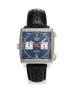 TAG Heuer. TAG HEUER, REF. CAW211A.EB0026, MONACO STEVE MCQUEEN 40th ANNIVERSARY, A STEEL DESTRO LIMITED EDITION CHRONOGRAPH WRISTWATCH WITH DATE, NUMBERED 762 OUT OF 1000 EXAMPLES