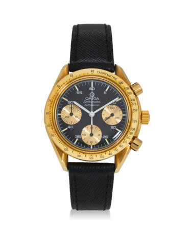 OMEGA, REF. 175.0033, SPEEDMASTER REDUCED, AN 18K YELLOW GOLD CHRONOGRAPH WRISTWATCH WITH BLACK DIAL - фото 1