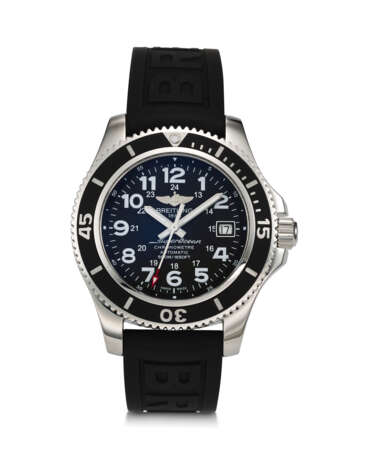 BREITLING, REF. A17365C9/BD67, SUPEROCEAN II, A STEEL DIVER’S WRISTWATCH WITH DATE - photo 1