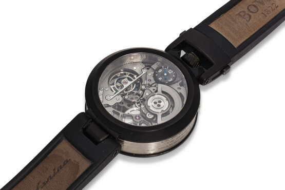 BOVET, REF. TPIN001-30, PININFARINA TOURBILLON OTTANTA, A TITANIUM LIMITED EDITION CONVERTIBLE POCKET AND WRISTWATCH WITH TOURBILLON, BIG DATE, AND POWER RESERVE, NUMBERED 30 OUT OF 80 EXAMPLES - Foto 3