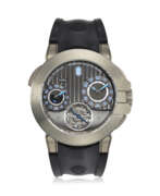 Залиум. HARRY WINSTON, REF. 400-MATTZ45ZC-A, PROJECT Z5, A LIMITED EDITION ZALIUM WORLD TIME TOURBILLON WRISTWATCH WITH DUAL-TIME DISPLAY AND DAY/NIGHT INDICATOR, NUMBERED 101 OUT OF 150 EXAMPLES