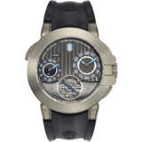 HARRY WINSTON, REF. 400-MATTZ45ZC-A, PROJECT Z5, A LIMITED EDITION ZALIUM WORLD TIME TOURBILLON WRISTWATCH WITH DUAL-TIME DISPLAY AND DAY/NIGHT INDICATOR, NUMBERED 101 OUT OF 150 EXAMPLES - Foto 1