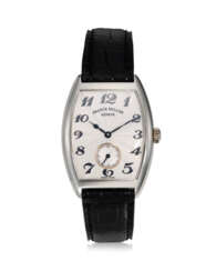 FRANCK MULLER, NUMBERED “0,” REF. 7500 S6 MM, AN EARLY AND RARE PLATINUM TONNEAU-SHAPED WRISTWATCH WITH SUBSIDIARY SECONDS