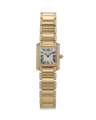 CARTIER, REF. WE1001RC, TANK FRANÇAISE, AN 18K YELLOW GOLD AND DIAMOND-SET QUARTZ WRISTWATCH - Foto 1