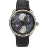 HERMÈS, REF. AR1.890F, ARCEAU L’HEURE DE LA LUNE, A FINE 18K WHITE GOLD WRISTWATCH WITH DUAL MOON PHASES, DATE, AND BLUE MOTHER-OF-PEARL DIAL - Foto 1