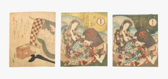 Lot 3 Surimono von Totoya Hokkei (1780–1850) - Foto 1