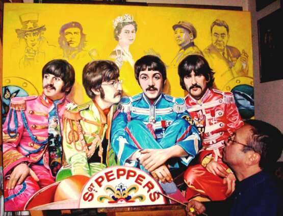 “The Beatles forever!” Canvas Oil paint Pop Art Historical genre 2017 - photo 4