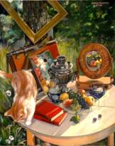 Рыжий гость на "five o'clock tea" Рыжий гость на "five o'clock tea"