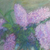 Lilacs pastel on cardbord soft pastel Impressionism Flower still life Georgia 2020 - photo 3