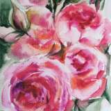 Розовый куст Давыдова Дарья Давыдова Watercolor paper Watercolor Action Painting Flower still life Byelorussia 2023 - photo 1