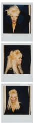 THREE CANDID POLAROID PHTORAPHS OF DONNA SUMMER MODELING WIG USED FOR THE COVER OF HER 1991 LP MISTAKEN IDENTITY