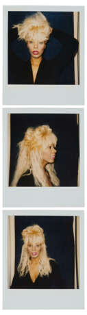 THREE CANDID POLAROID PHTORAPHS OF DONNA SUMMER MODELING WIG USED FOR THE COVER OF HER 1991 LP MISTAKEN IDENTITY - photo 1