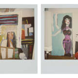 TWO POLAROID PHOTOGRAPHS OF DONNA SUMMER'S WORKS ON CANVAS - photo 1
