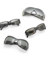 FOUR PAIRS OF BLACK DESIGNER SUNGLASSES