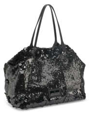 A BLACK SEQUIN AND PAILLETTE TOTE