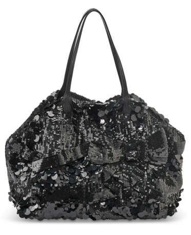 A BLACK SEQUIN AND PAILLETTE TOTE - photo 4