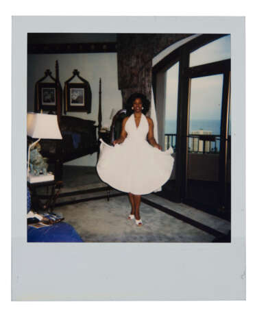 TWO CANDID POLAROID PHOTOGRAPHS OF DONNA SUMMER MODELING DRESSES - фото 2