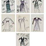 A GROUP OF SEVEN COSTUME DESIGNS DRAWN BY DONNA SUMMER - фото 1