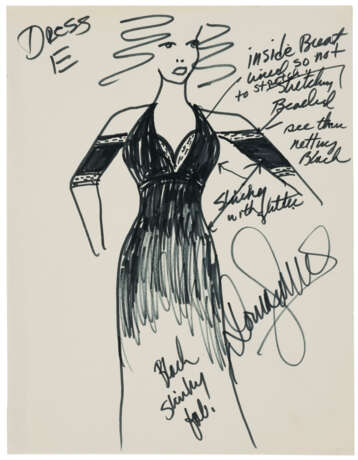 A GROUP OF SEVEN COSTUME DESIGNS DRAWN BY DONNA SUMMER - фото 2