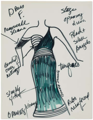 A GROUP OF SEVEN COSTUME DESIGNS DRAWN BY DONNA SUMMER - Foto 4