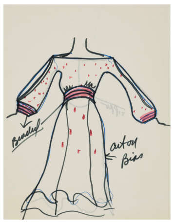 A GROUP OF SEVEN COSTUME DESIGNS DRAWN BY DONNA SUMMER - фото 6