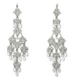 TWO PAIRS OF SILVER-TONE METAL COSTUME JEWELRY EARRINGS - фото 3