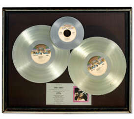 CASABLANCA PLATINUM RECORD AWARD ISSUED TO DONNA SUMMER FOR LIVE AND MORE AND 'MACARTHUR PARK'