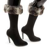 TWO PAIRS OF BLACK STRETCH HIGH HEEL BOOTS - photo 3