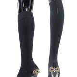 TWO PAIRS OF BLACK STRETCH HIGH HEEL BOOTS - фото 8
