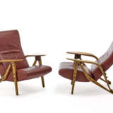 Pair of armchairs tribute to Carlo Mollino model "888 Gilda" - Foto 1